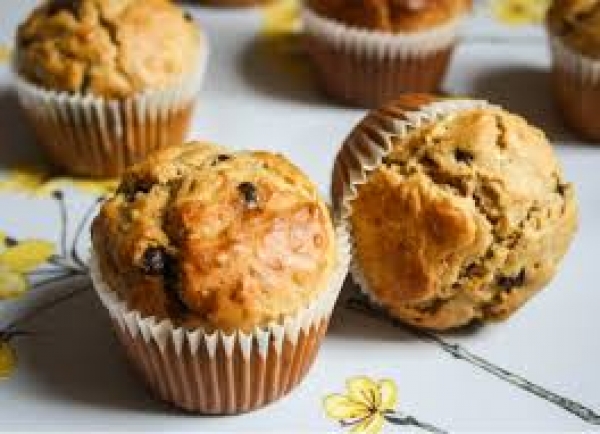 Νοστιμότατα Muffins με μπανάνα και σταγόνες σοκολάτας