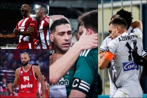 Αθλητική βραδιά: Ολυμπιακός, ΠΑΟΚ, Παναθηναϊκός σε Europa, Conference League και Euroleague