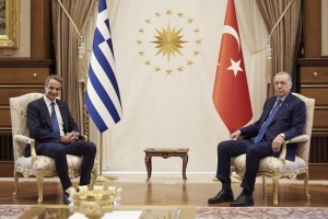 Τι είπαν Μητσοτάκης-Ερντογάν «πριβέ» στη ροτόντα του «Λευκού Παλατιού»